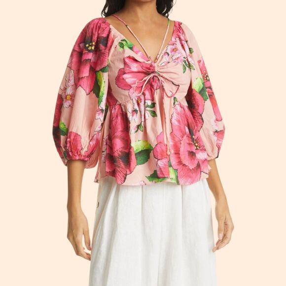 Farm Rio Chita Floral Blouse - Picture 1 of 7